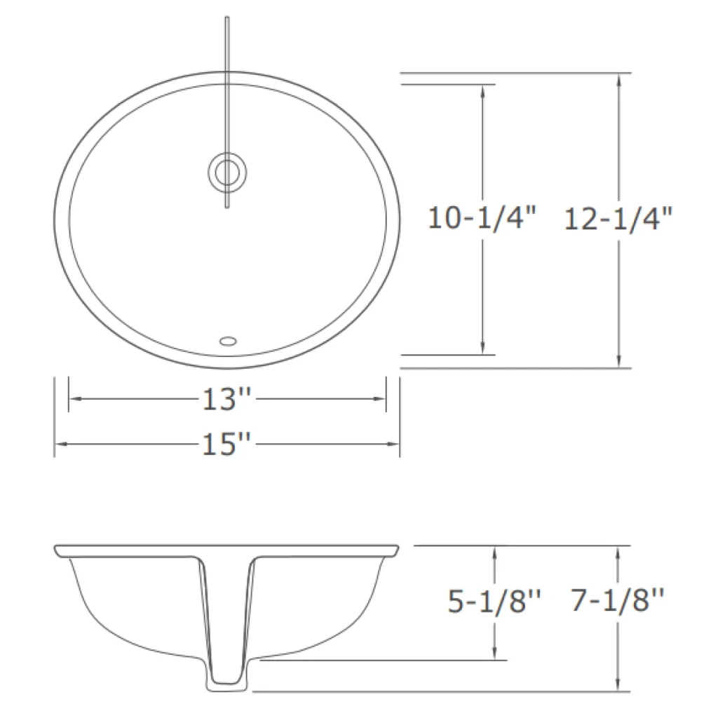 SPEC SHEET CERAMIC SINK 1310