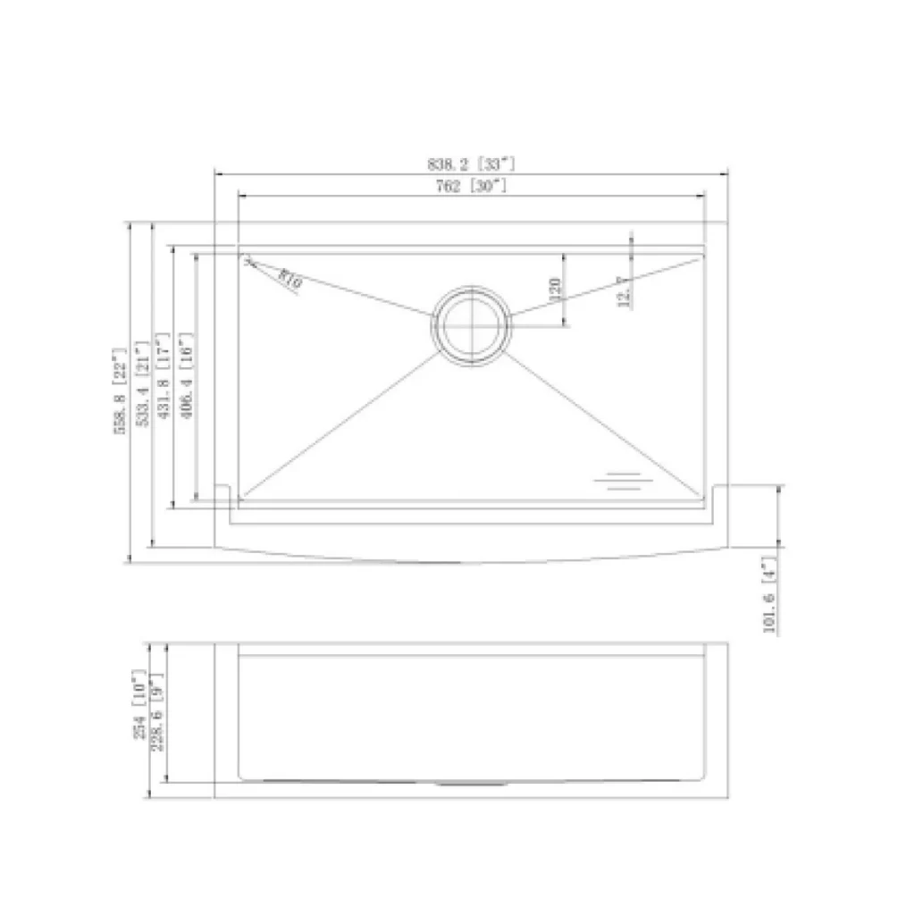 SPEC SHEET FARM SINK 3322 17