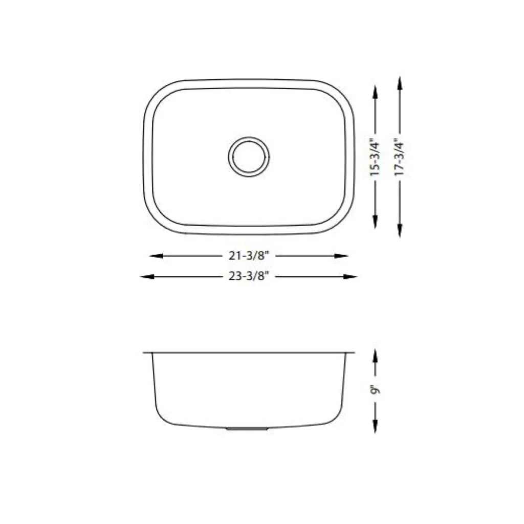 SPEC SHEET SINK H-2116 18 GAUGE